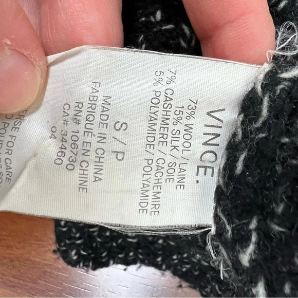 Vince Wool Silk Cashmere Mockneck Pullover Sweater Gray Size S - Picture 6 of 6